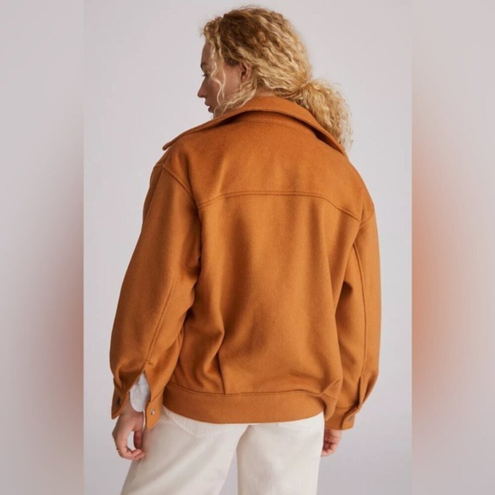 NWT Levi's Varsity Cozy Wool Trucker Jacket in Glazed Ginger Size Medium - Picture 2 of 8